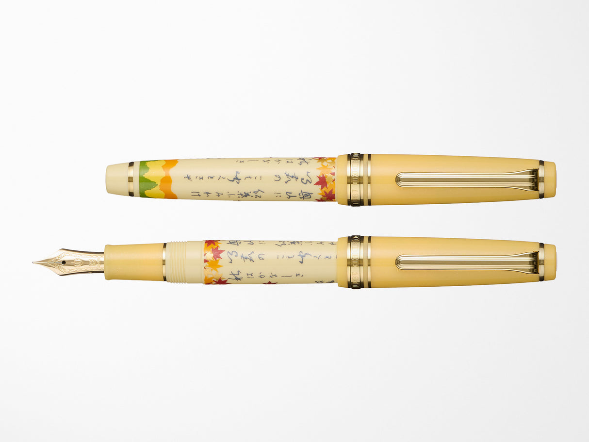 Sailor Pro Gear Slim Fountain Pen - Seasonal Waka Poetry - Autumn
