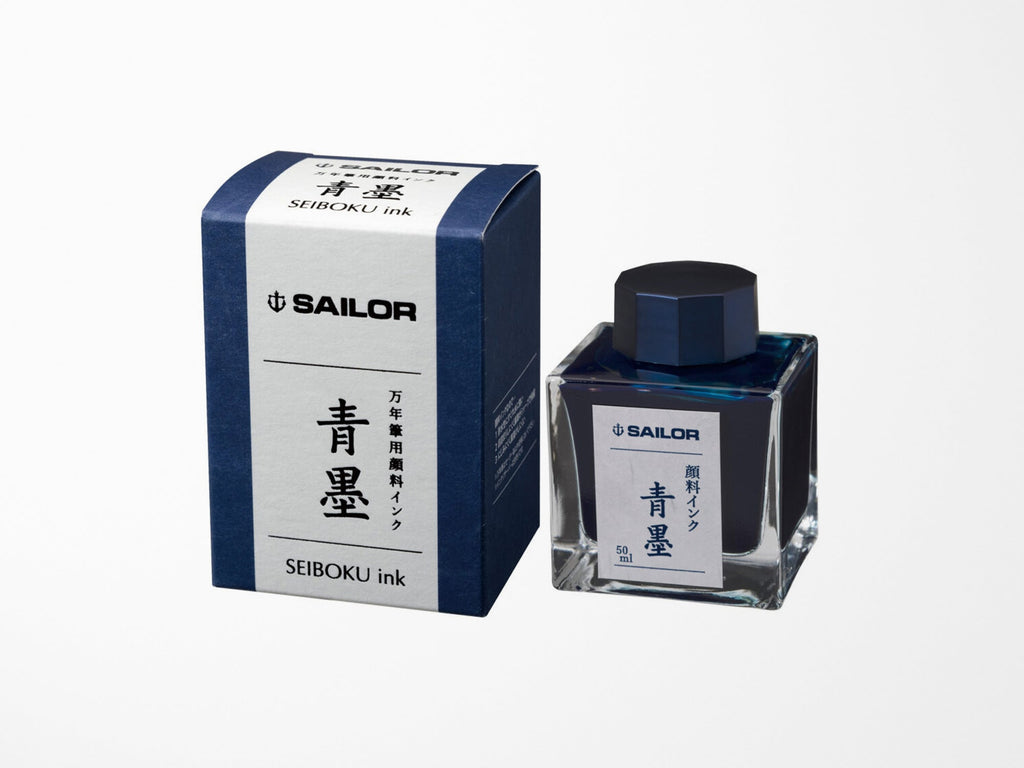 Sailor Seiboku Pigment Bottled Ink - Blue-Black
