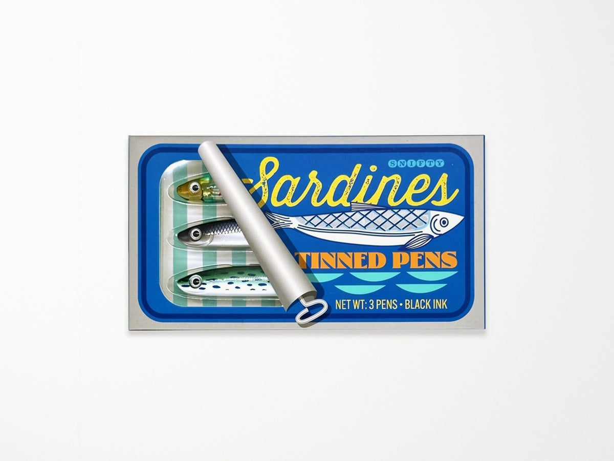 Sardine Tinned Fish Pens - Set of 3