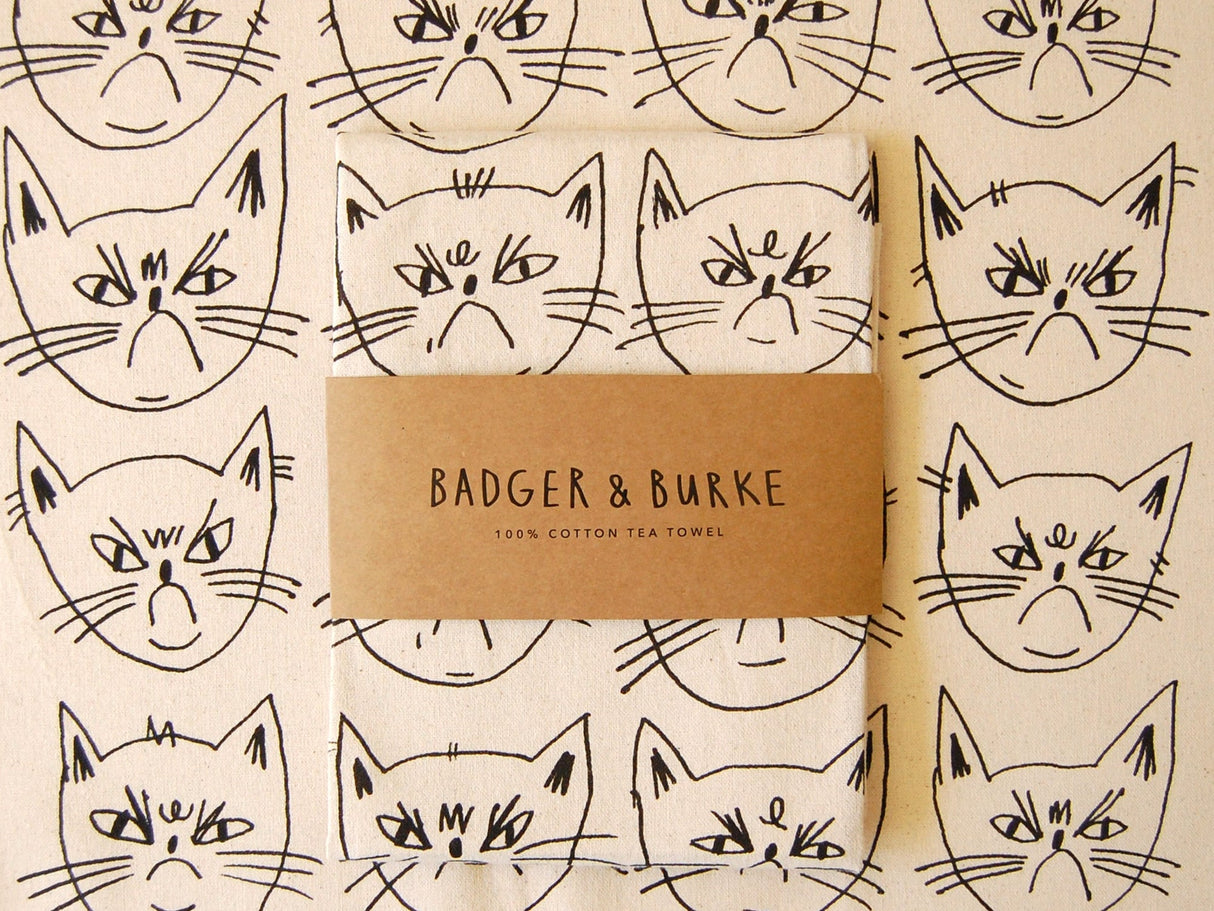 Snitty Kitty Life Is Beautiful Tea Towel