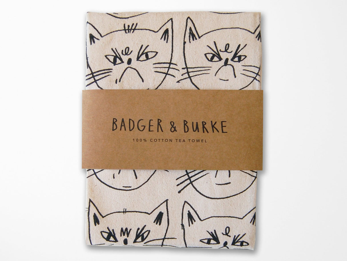 Snitty Kitty Life Is Beautiful Tea Towel