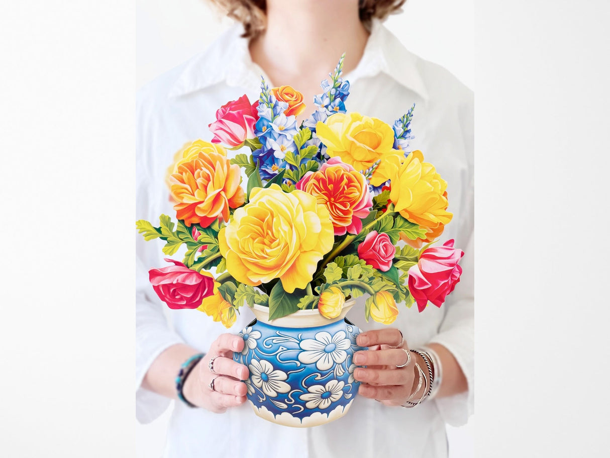Sorbet Roses Pop Up Greeting Bouquet