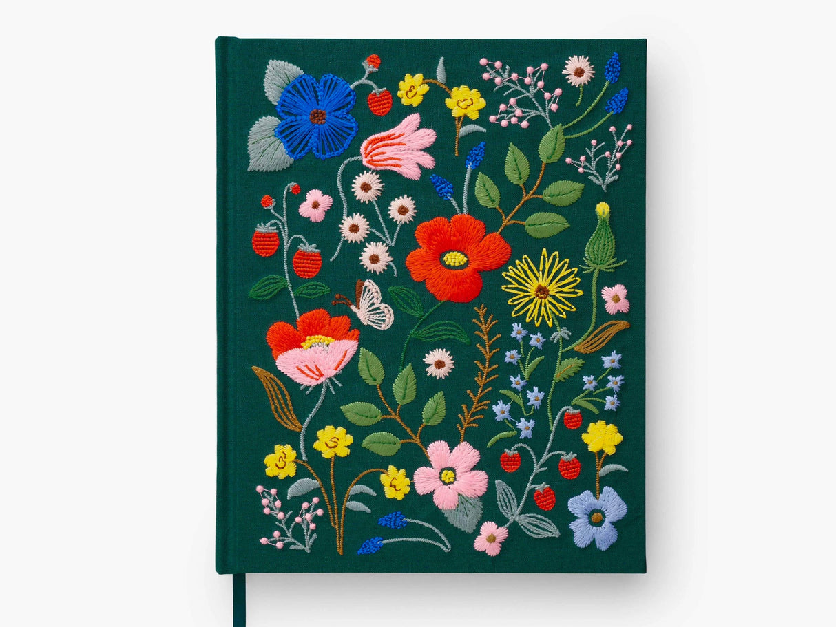 Strawberry Fields Embroidered Fabric Sketchbook