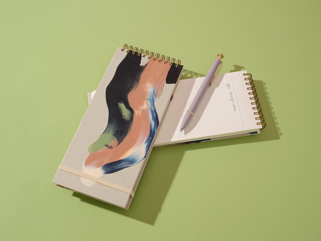Swan Slim Wirebound Hand Painted Notebook