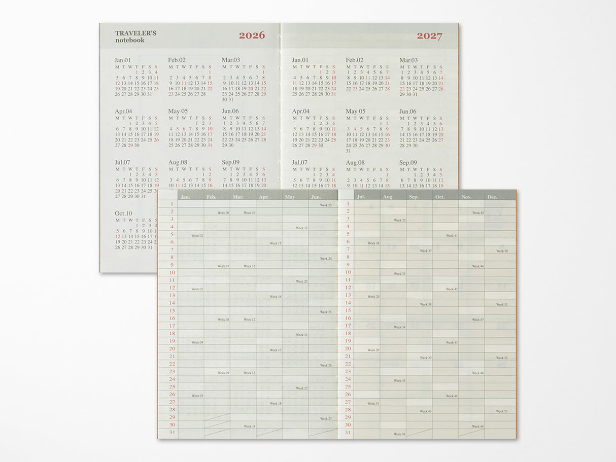 TRAVELER'S Notebook 2026 Monthly - Passport Size