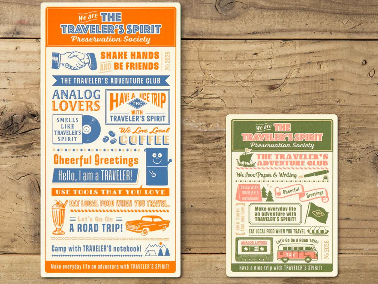 TRAVELER'S Notebook 2026 Plastic Sheet - Regular Size