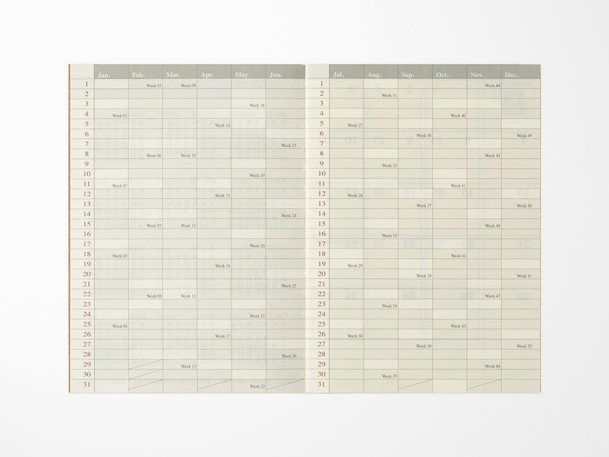 TRAVELER'S Notebook 2027 Monthly - Passport Size