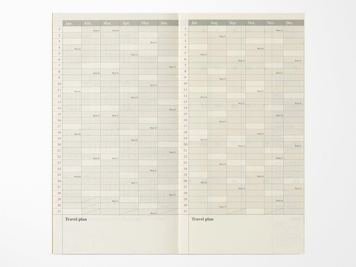 TRAVELER'S Notebook 2027 Monthly - Regular Size