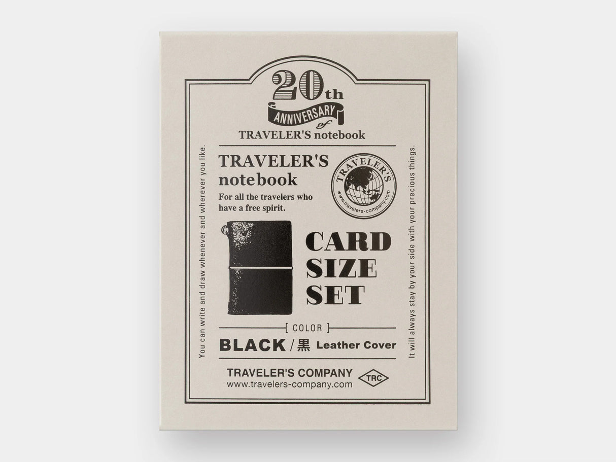 TRAVELER'S Notebook Card Size 20th Anniversary Set - Black