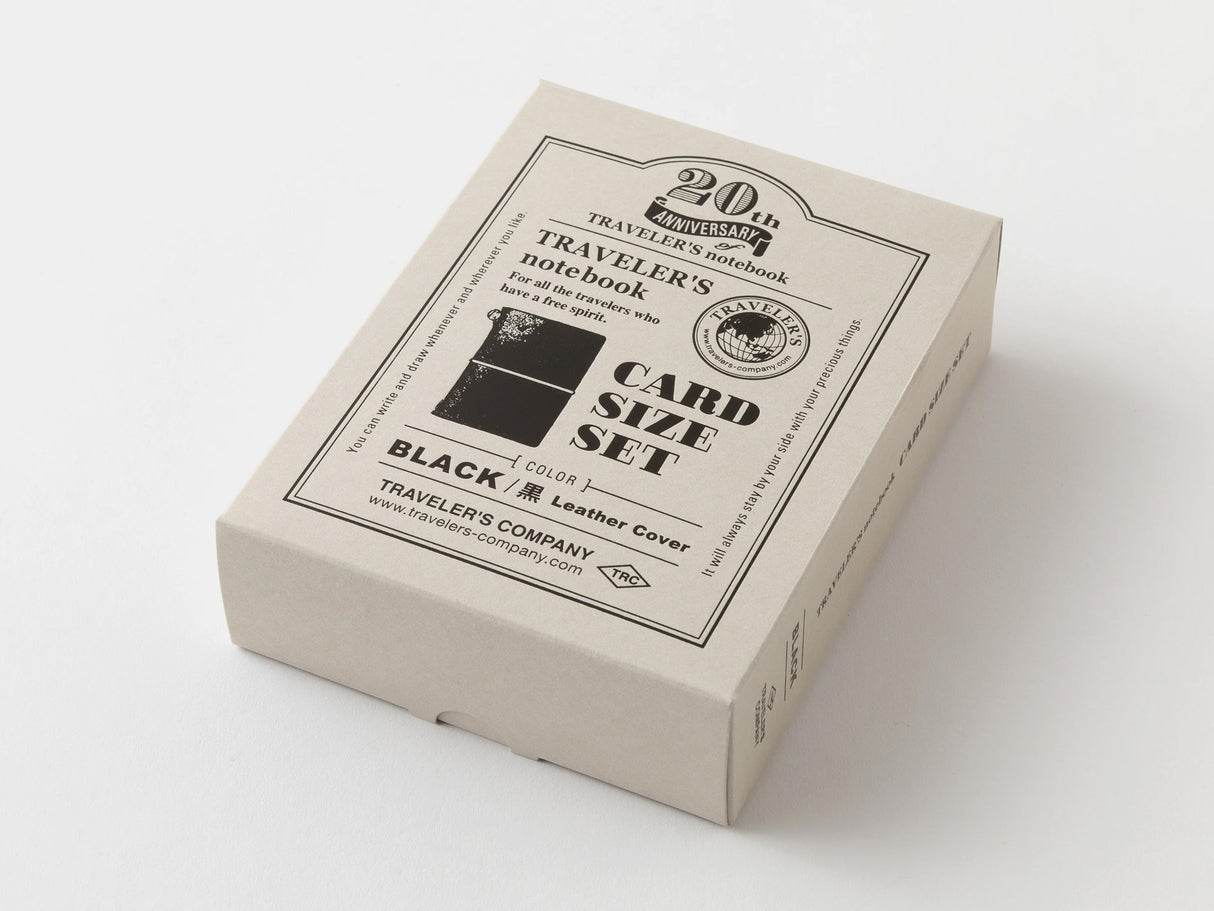 TRAVELER'S Notebook Card Size 20th Anniversary Set - Black