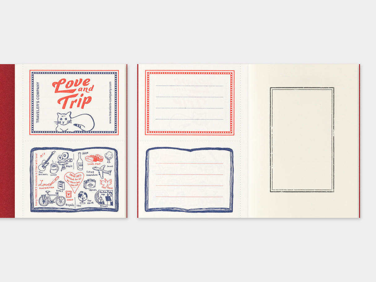 TRAVELER'S Notebook Refill Passport Size - Love and Trip Limited Edition