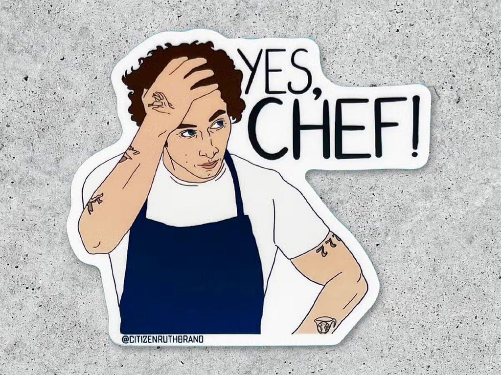The Bear Yes, Chef Carmy Vinyl Sticker
