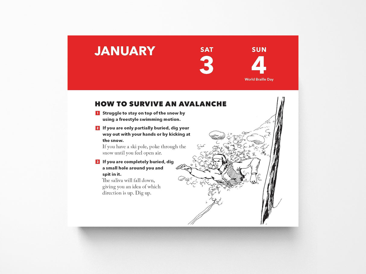The Worst Case Scenario 2026 Daily Survival Calendar