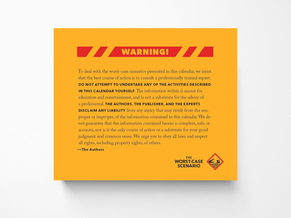 The Worst Case Scenario 2026 Daily Survival Calendar