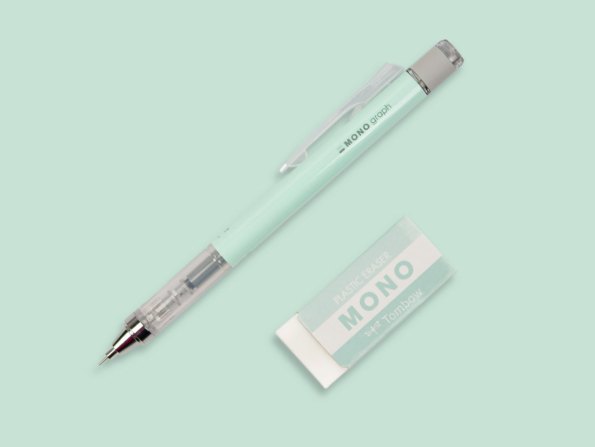 Tombow Mono Graph Mechanical Pencil + Eraser Set