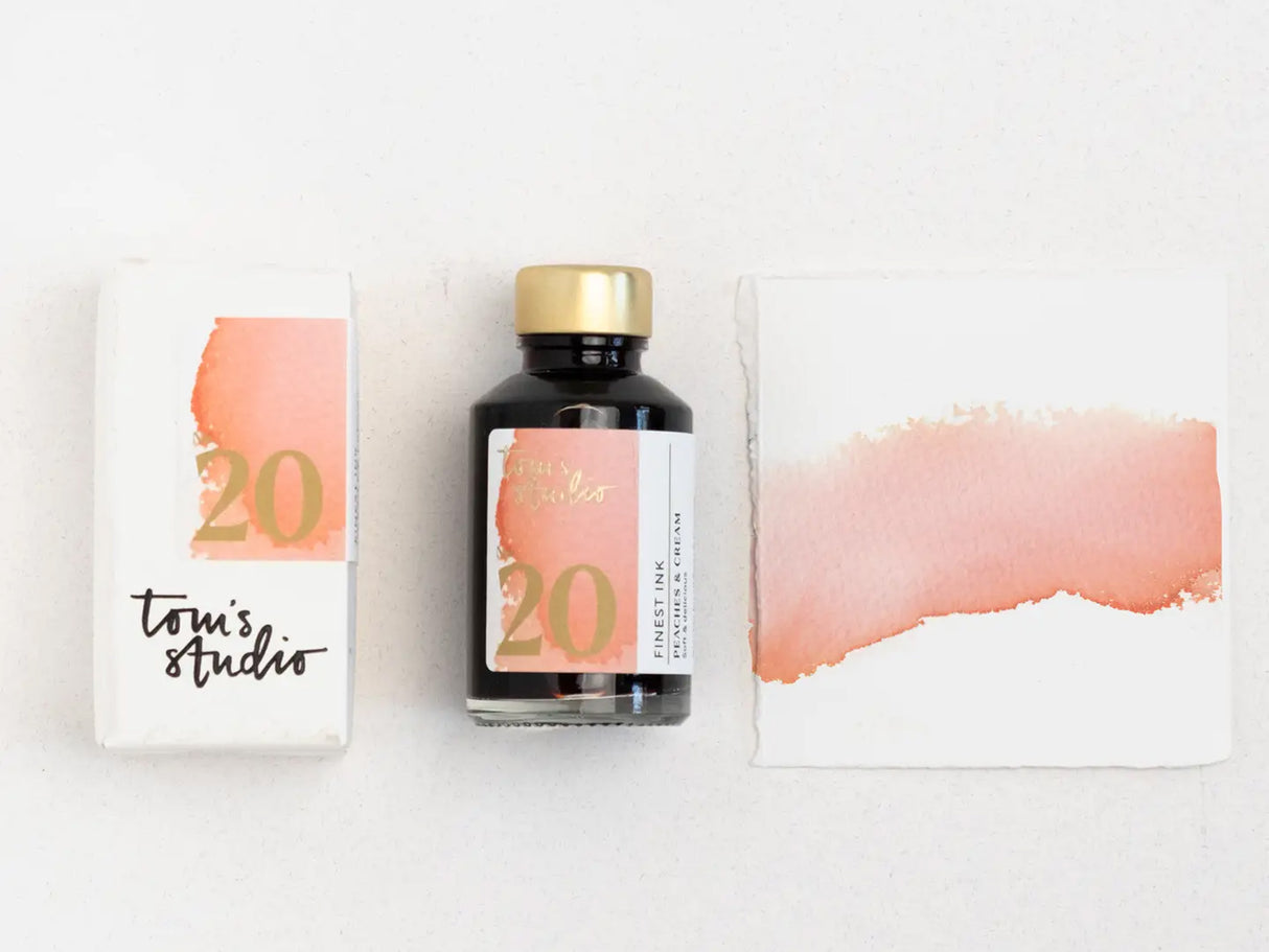 Tom's Studio Fountain Pen Ink - 20 Peaches & Cream