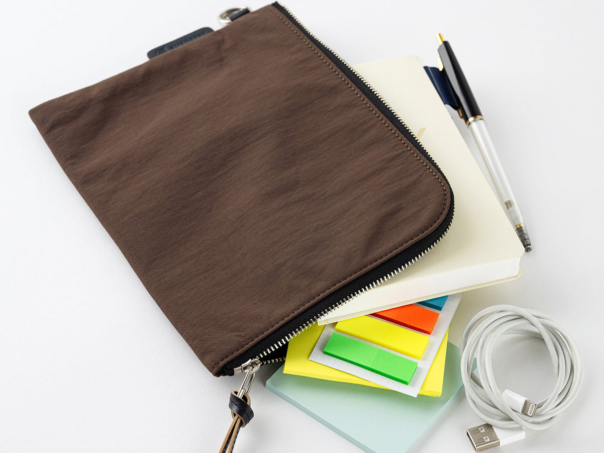 Tragen Flat Pouch - A6 Brown*