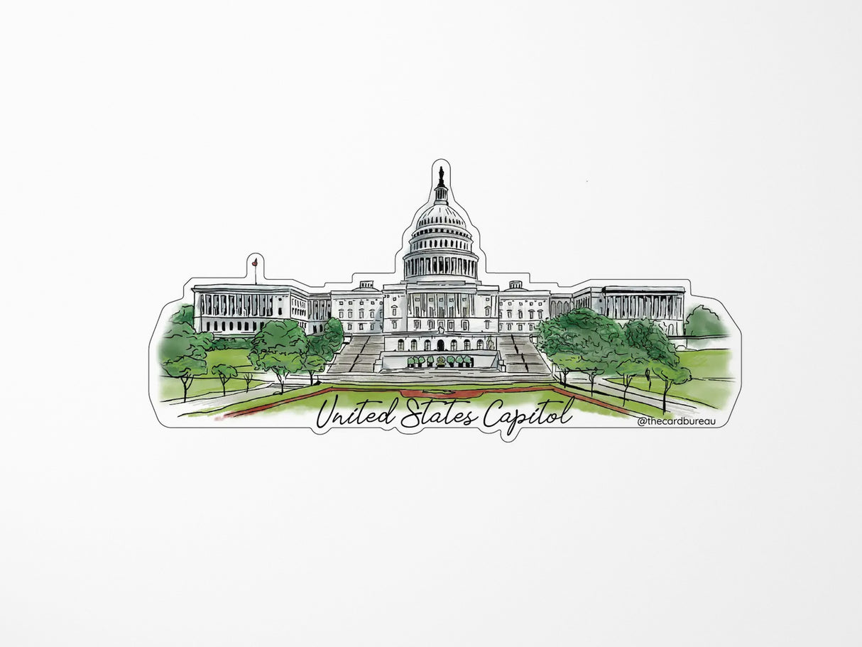 US Capitol Hand Drawn Sticker