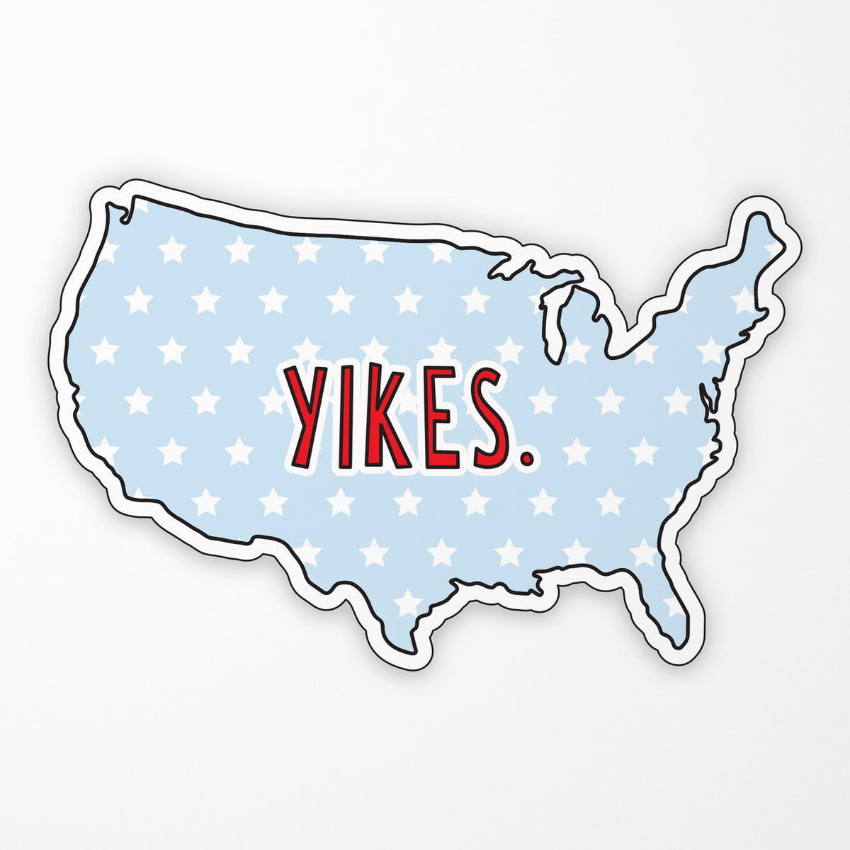 USA Yikes Vinyl Sticker – Jenni Bick Custom Journals, image size:1200x1200