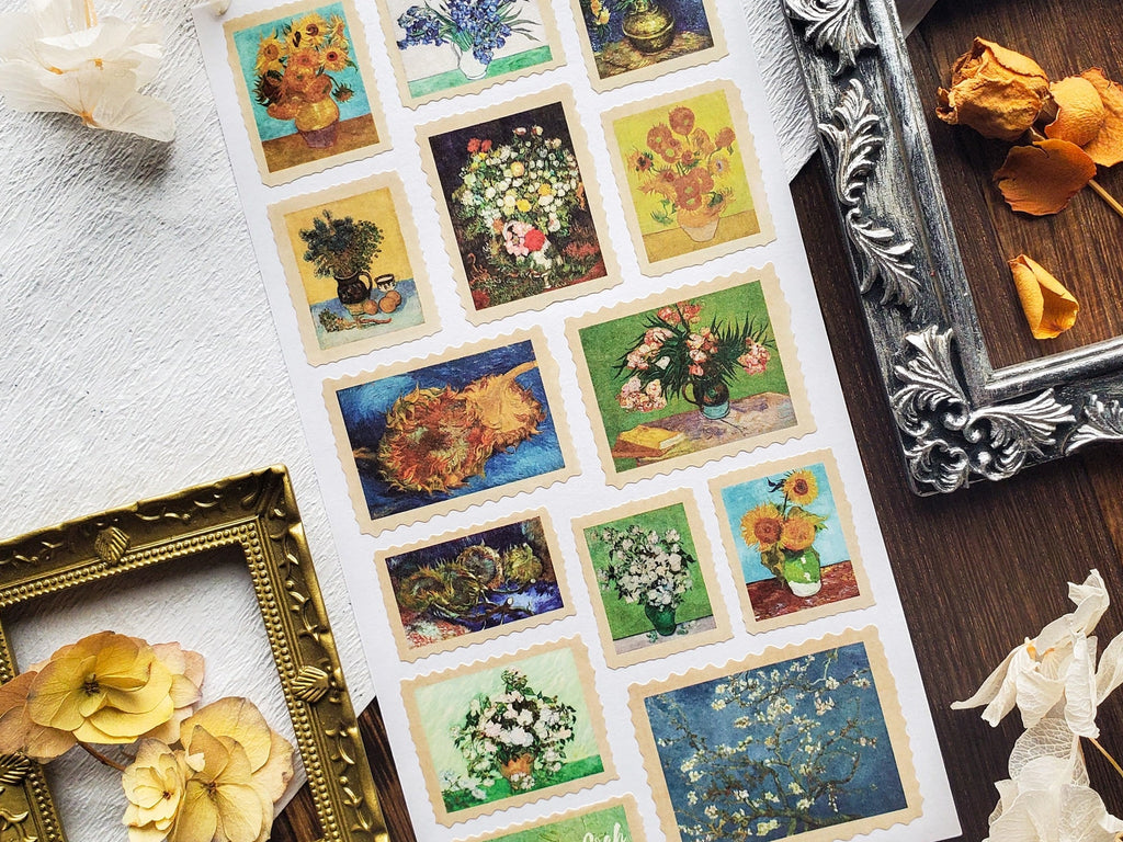 Van Gogh's Flowers Sticker Sheet