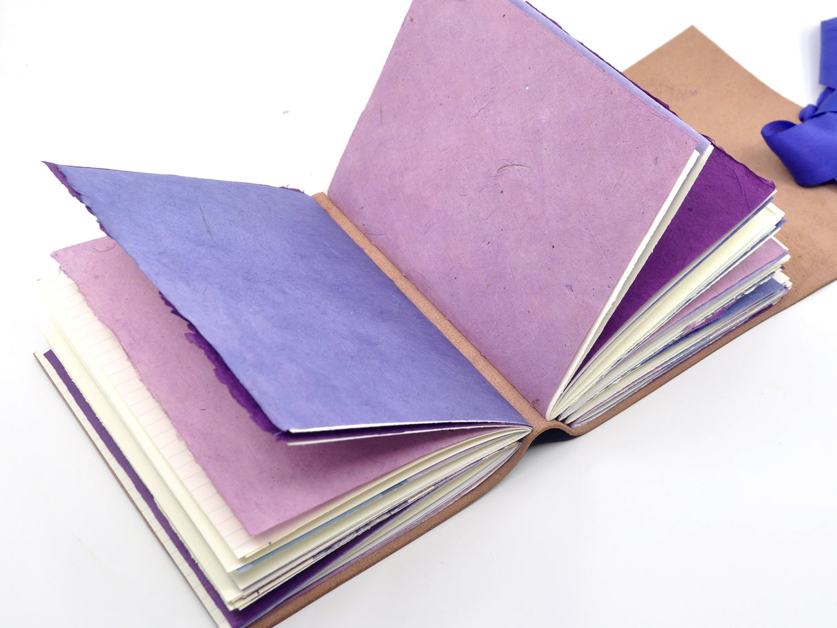 Violet Bouquet One of a Kind Leather Journal
