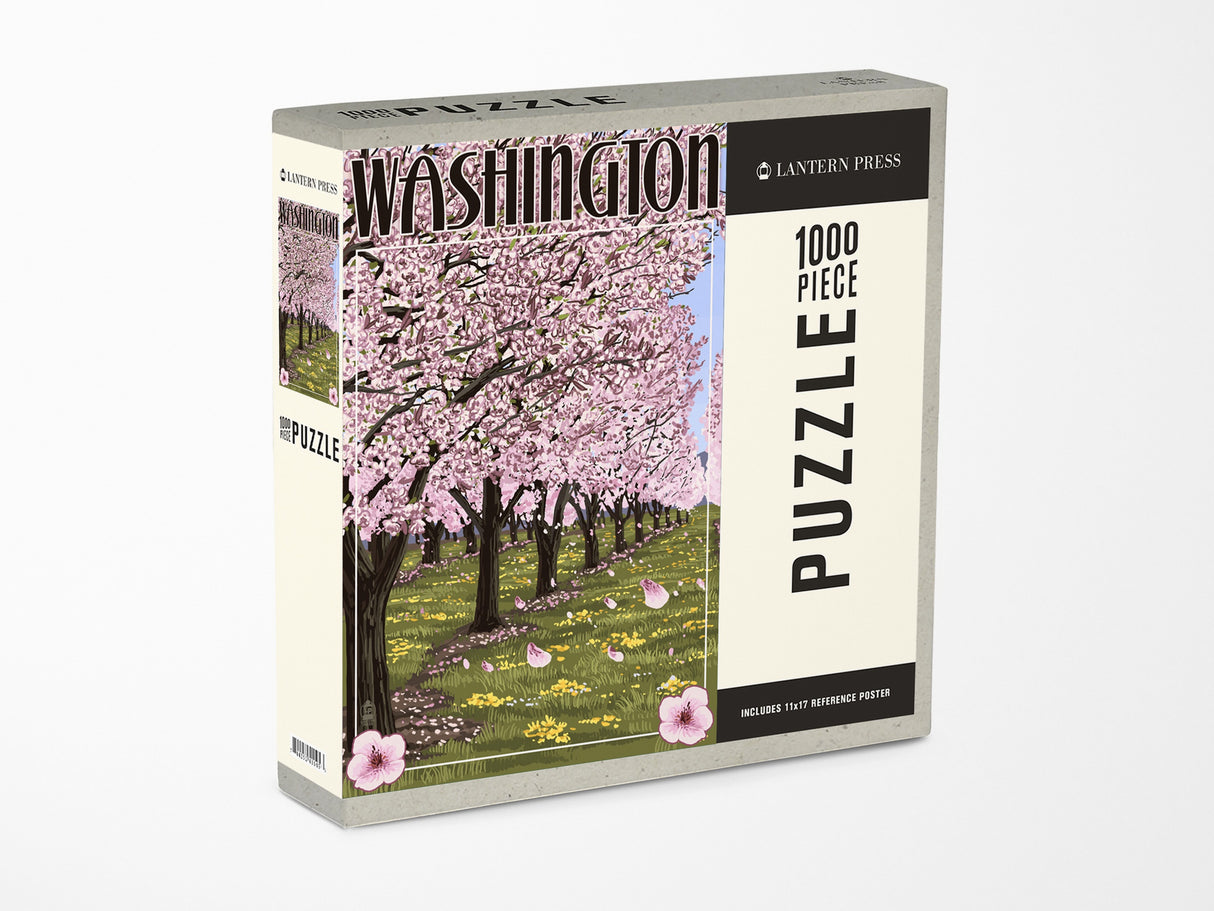 Washington DC Cherry Blossoms 1000 Piece Jigsaw Puzzle