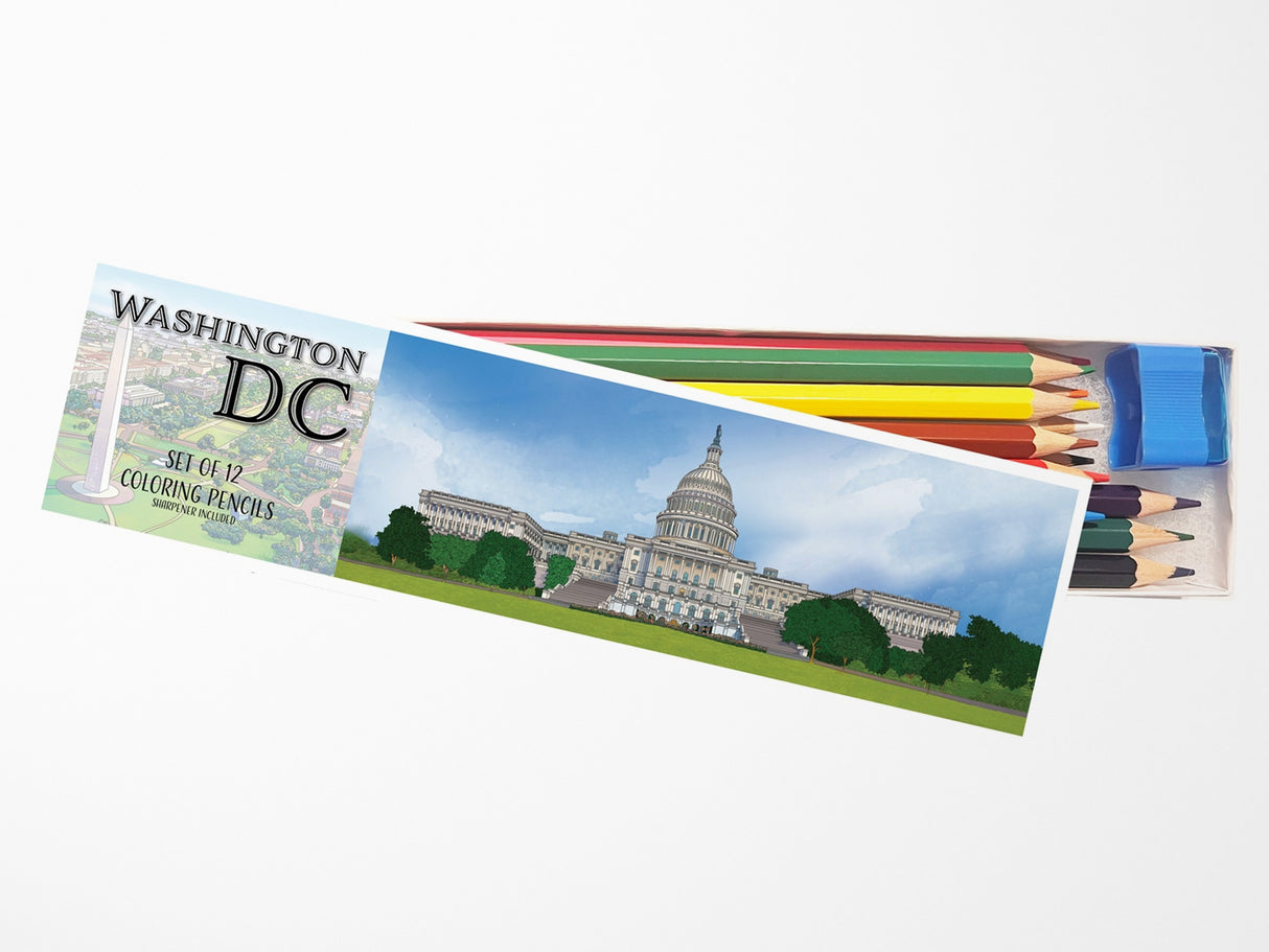 Washington DC Coloring Pencil Box Set