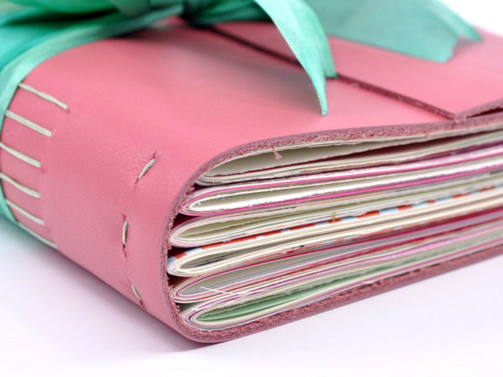 Watermelon One of a Kind Leather Journal