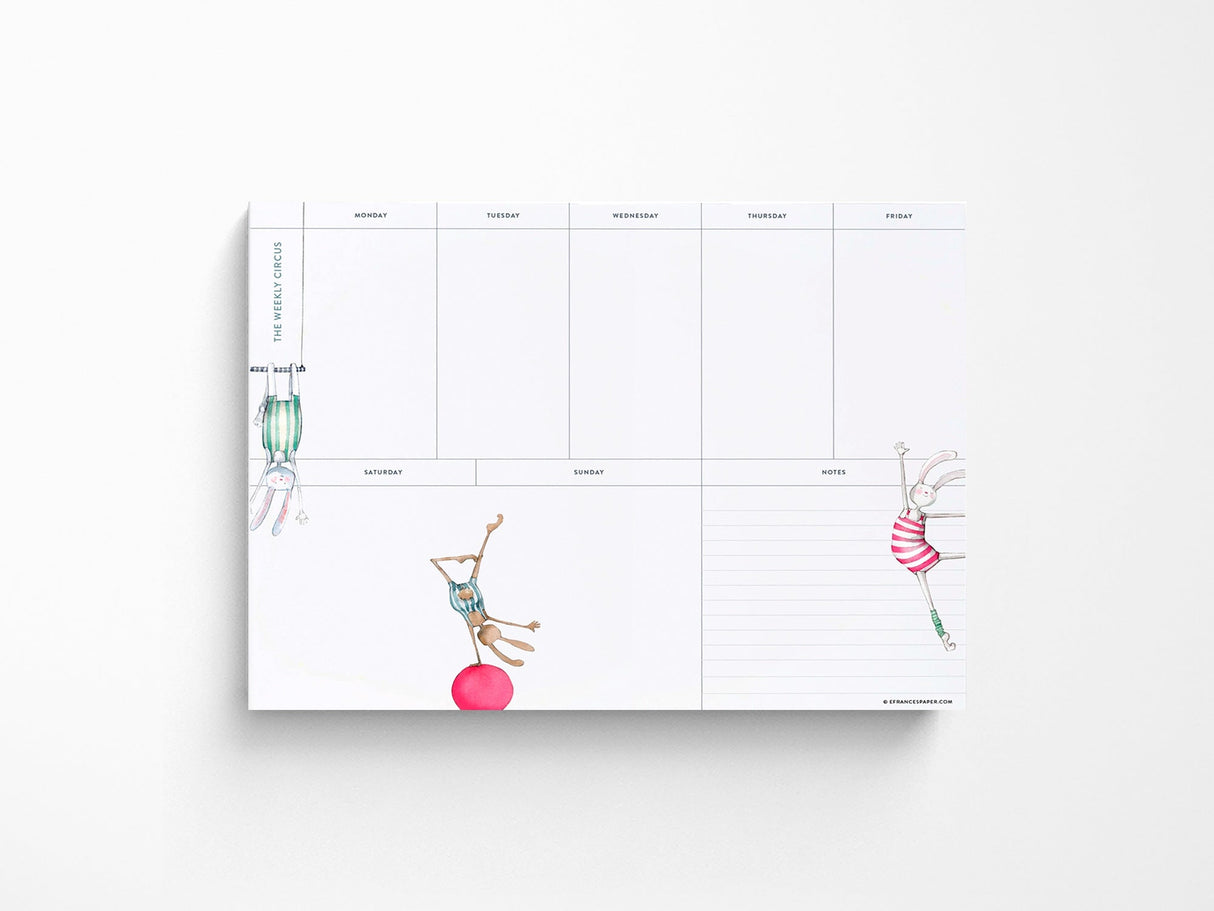 Weekly Circus Planner Notepad