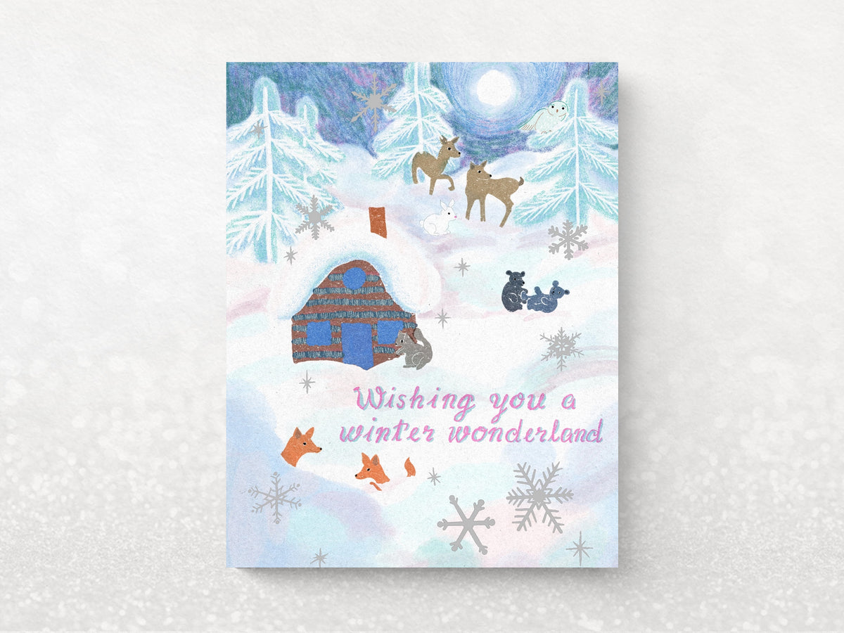 Winter Wonderland Snowy Landscape Holiday Greeting Cards - Set of 8
