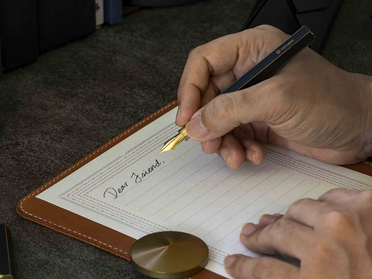 Ystudio Revolve Fountain Pen - Brass