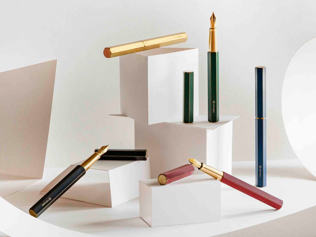 Ystudio Revolve Fountain Pen - Red