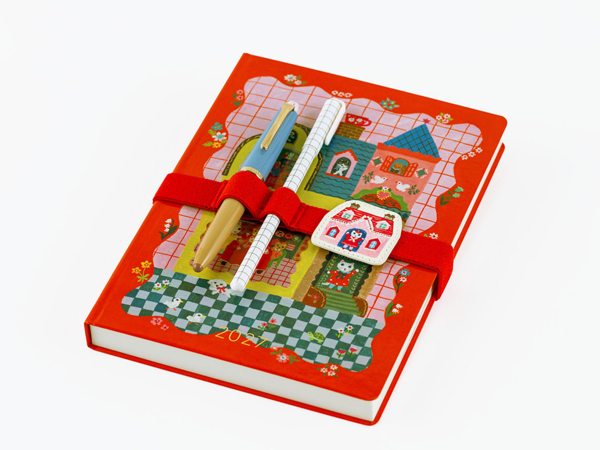 Yumi Kitagishi Book Band with Charm - White Cat