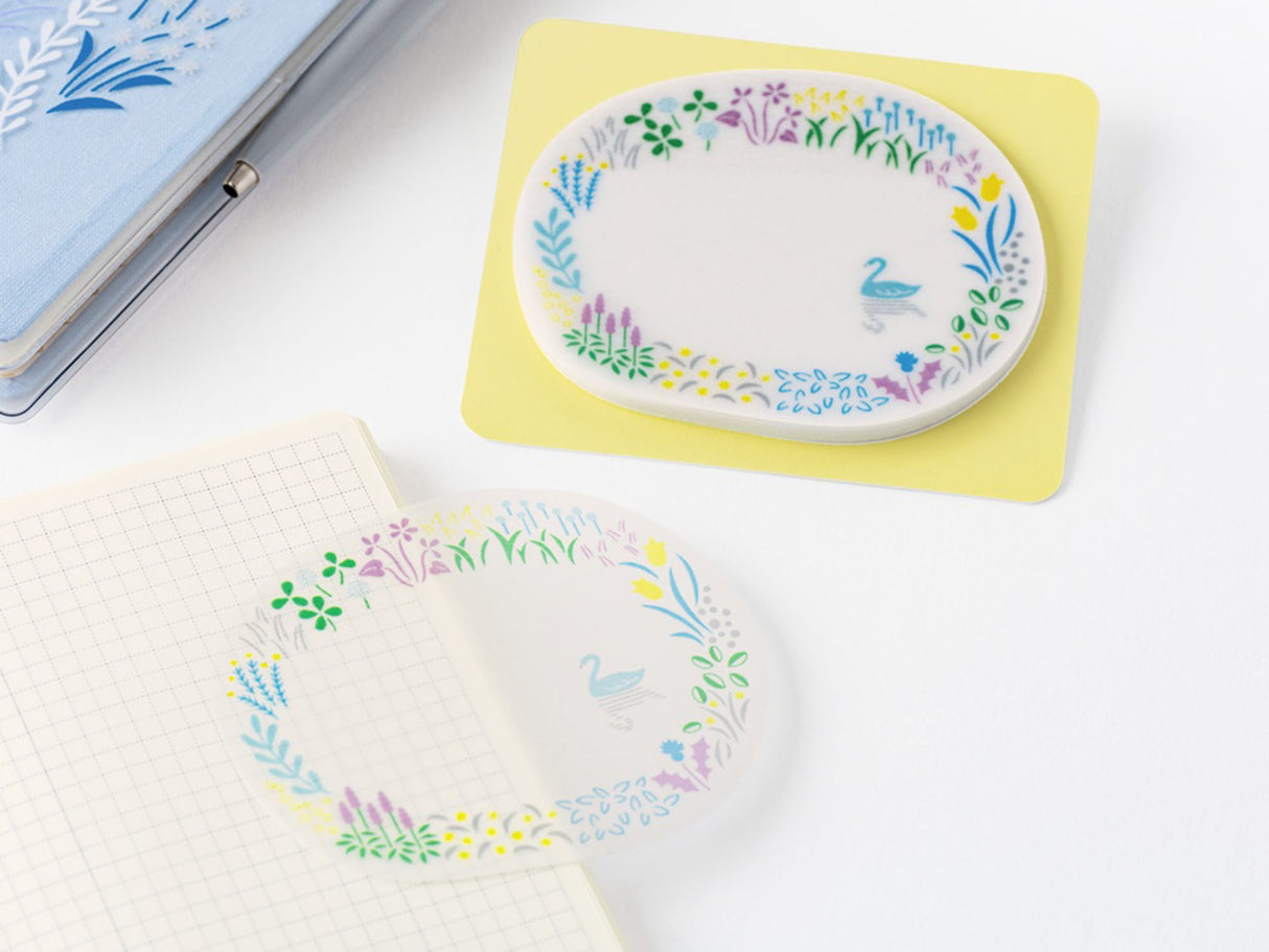 Yuri Sanae See-Through Sticky Notes - Forest Lake