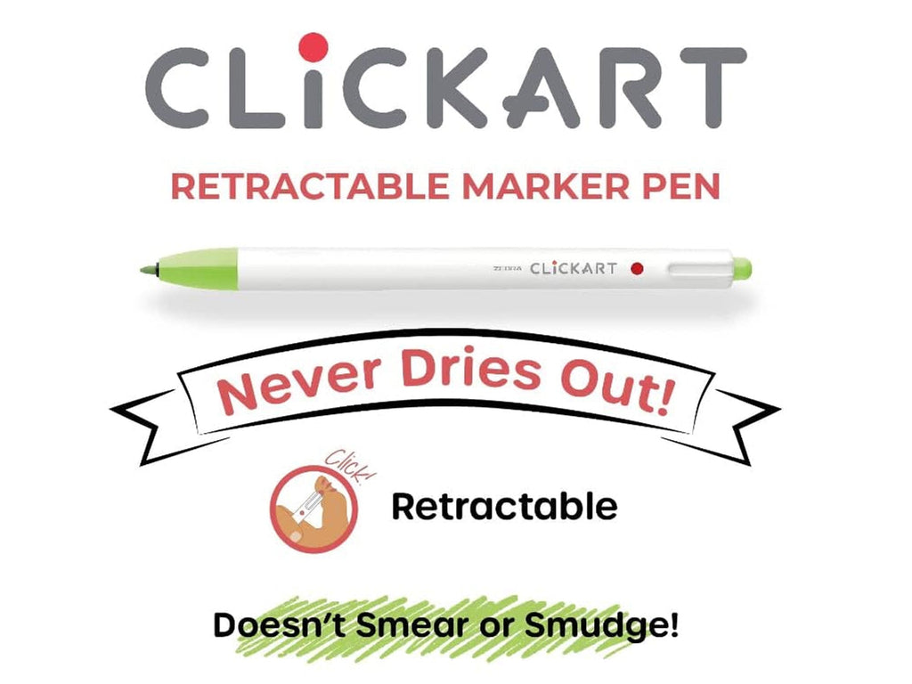 Zebra ClickArt Retractable Marker Pens Set of 24