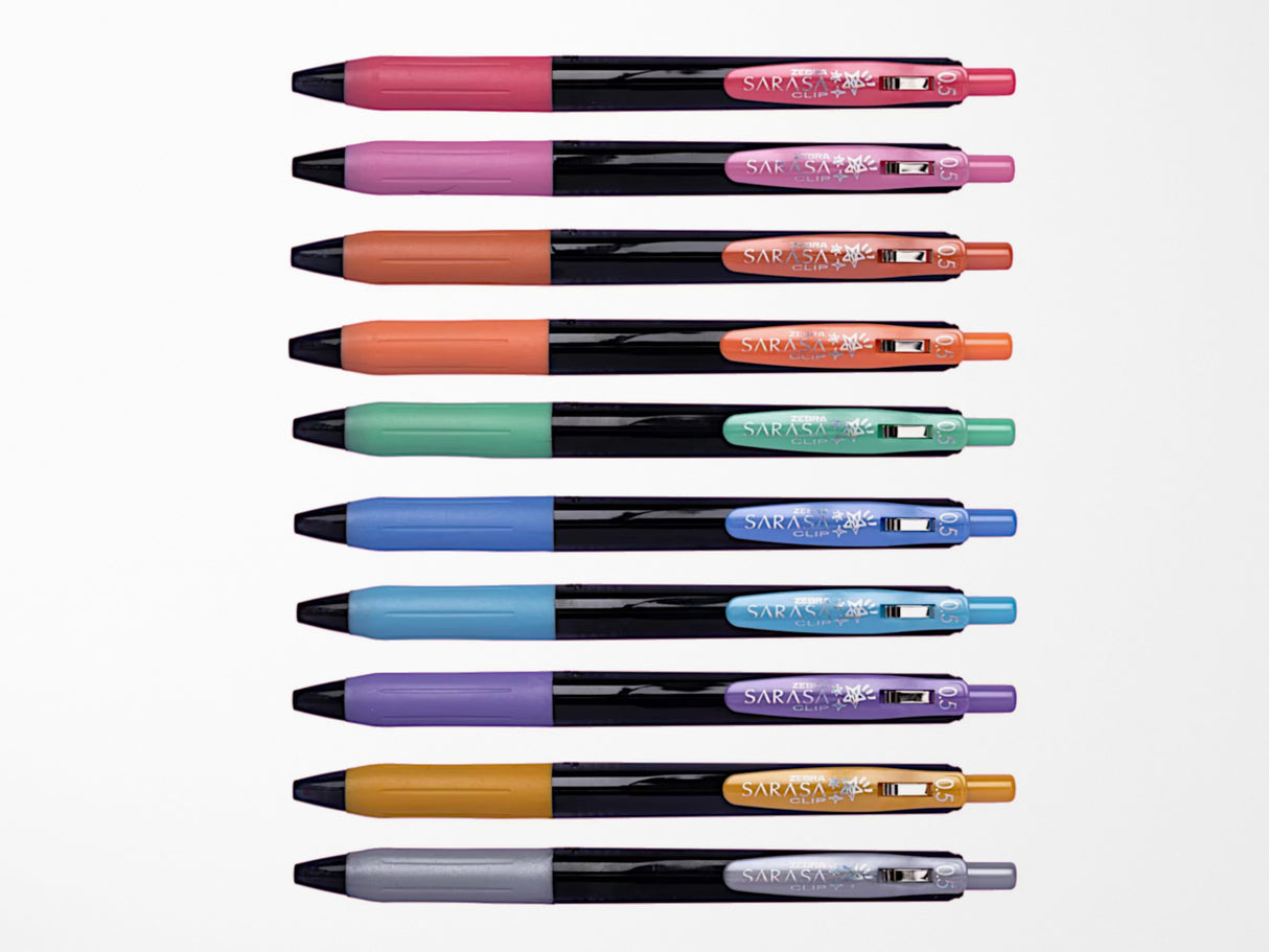Zebra Sarasa Decoshine Metallic Retractable Clip Gel Pen