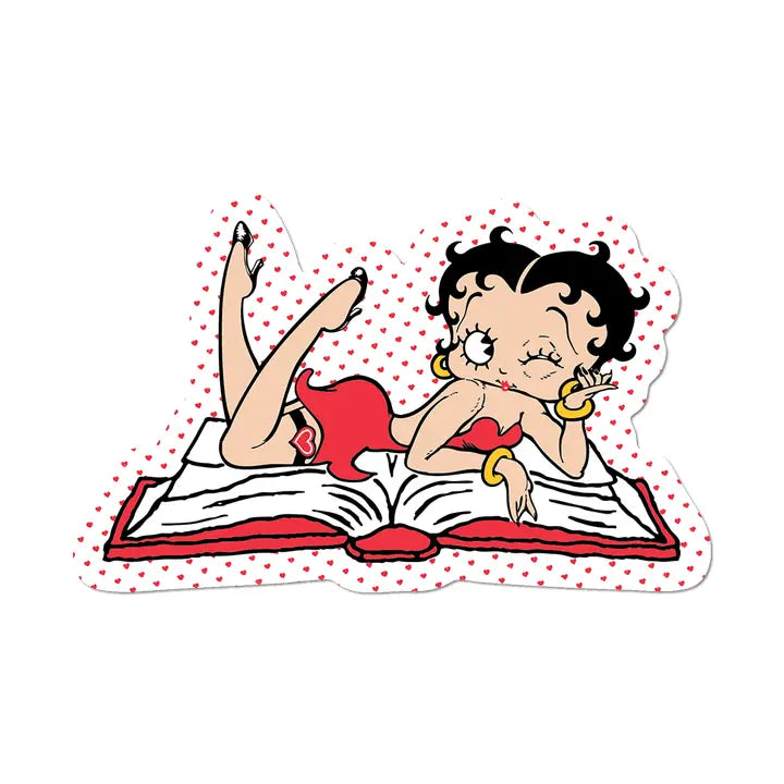 Bookish Betty Boop Vinyl Sticker