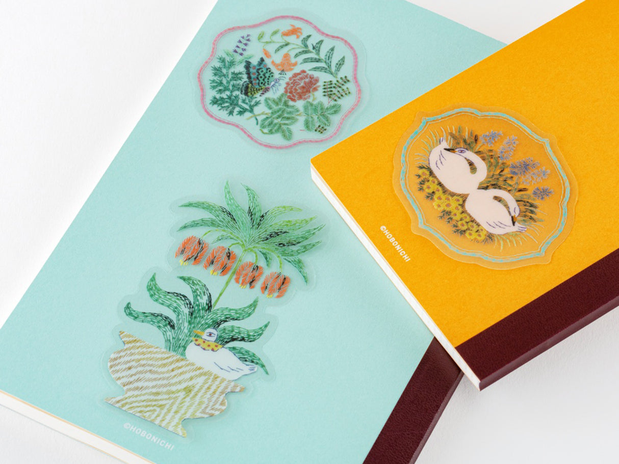 iyo okumi Transparent Embroidery Sticker Set - My Garden