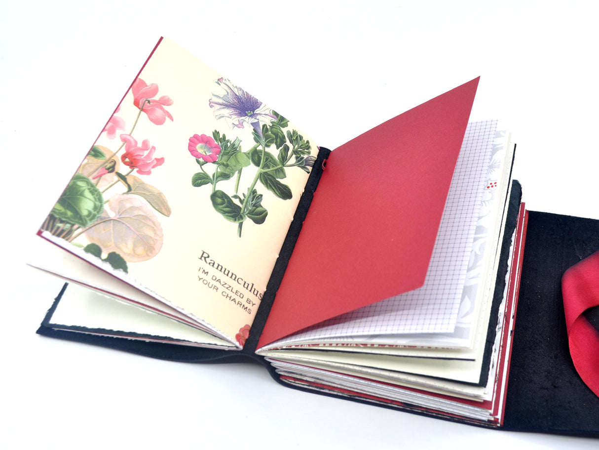 English Garden One of a Kind Leather Journal