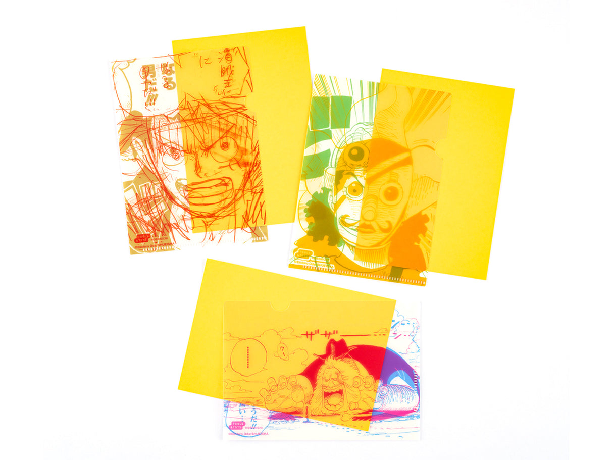 October ONE PIECE magazine: Hobonichi Clear Folder Set of 3 for A6 Size