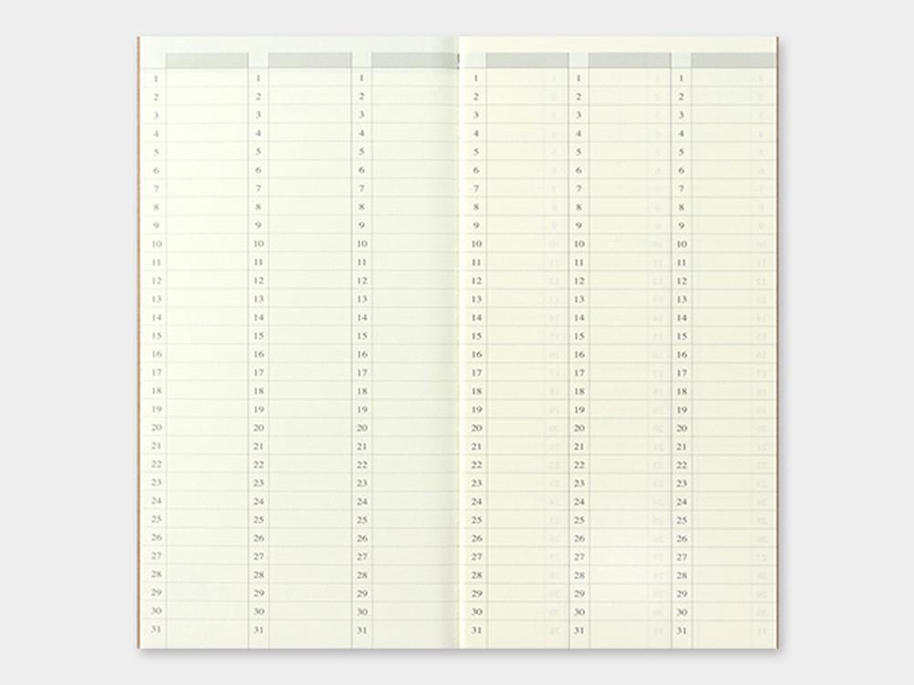 018 Free Diary Weekly Refill TRAVELER'S Notebook - Regular Size