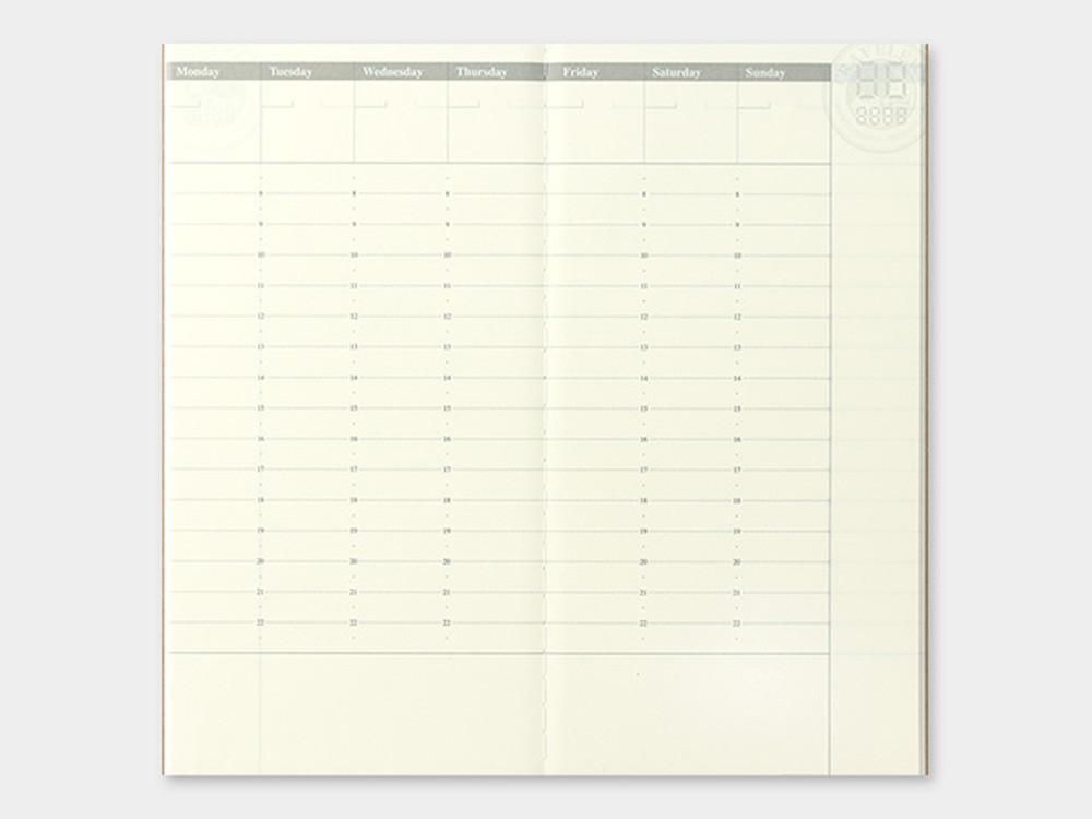 018 Free Diary Weekly Refill TRAVELER'S Notebook - Regular Size