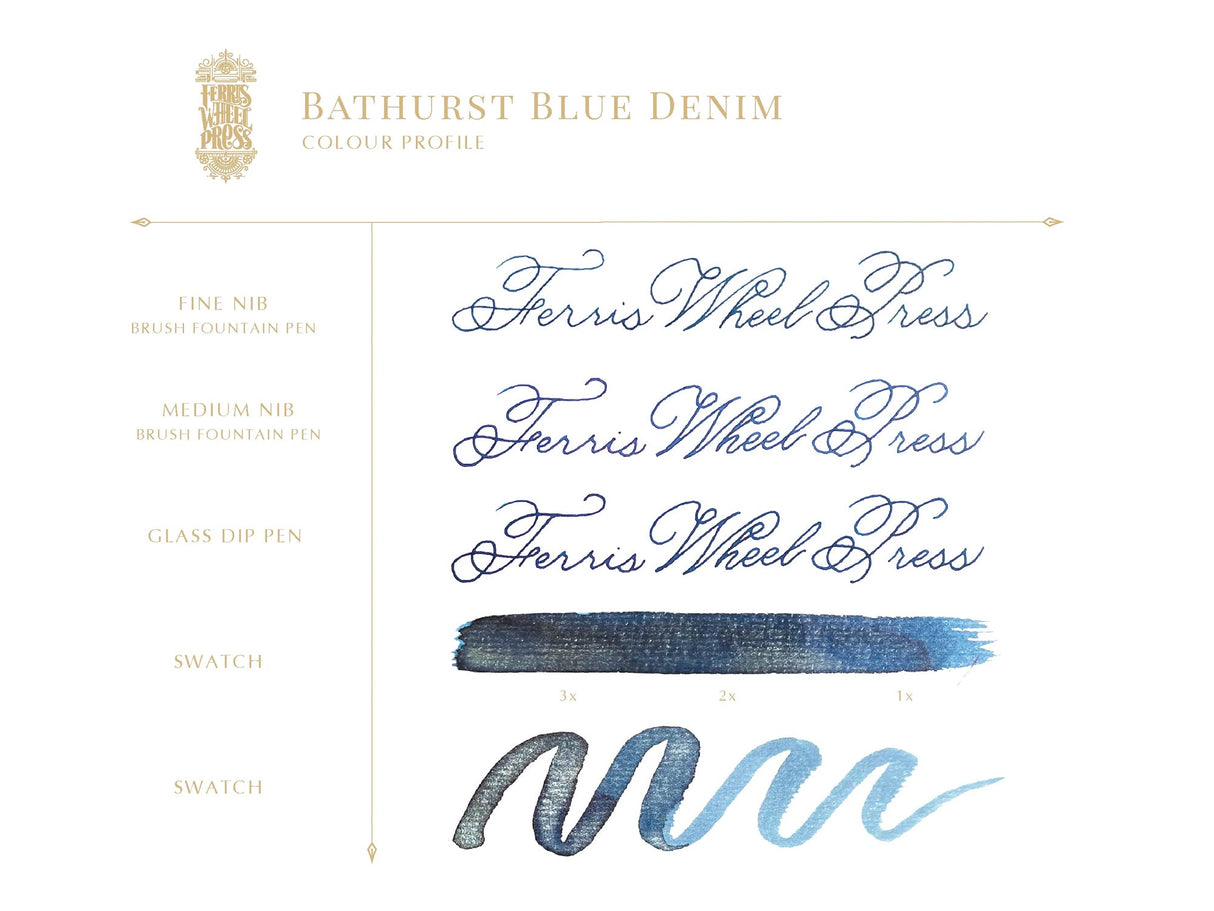 Bathurst Blue Denim Fountain Pen Ink