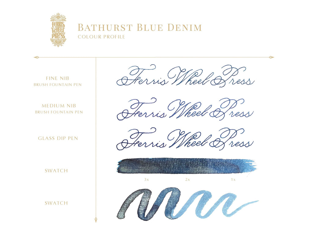 Bathurst Blue Denim Fountain Pen Ink