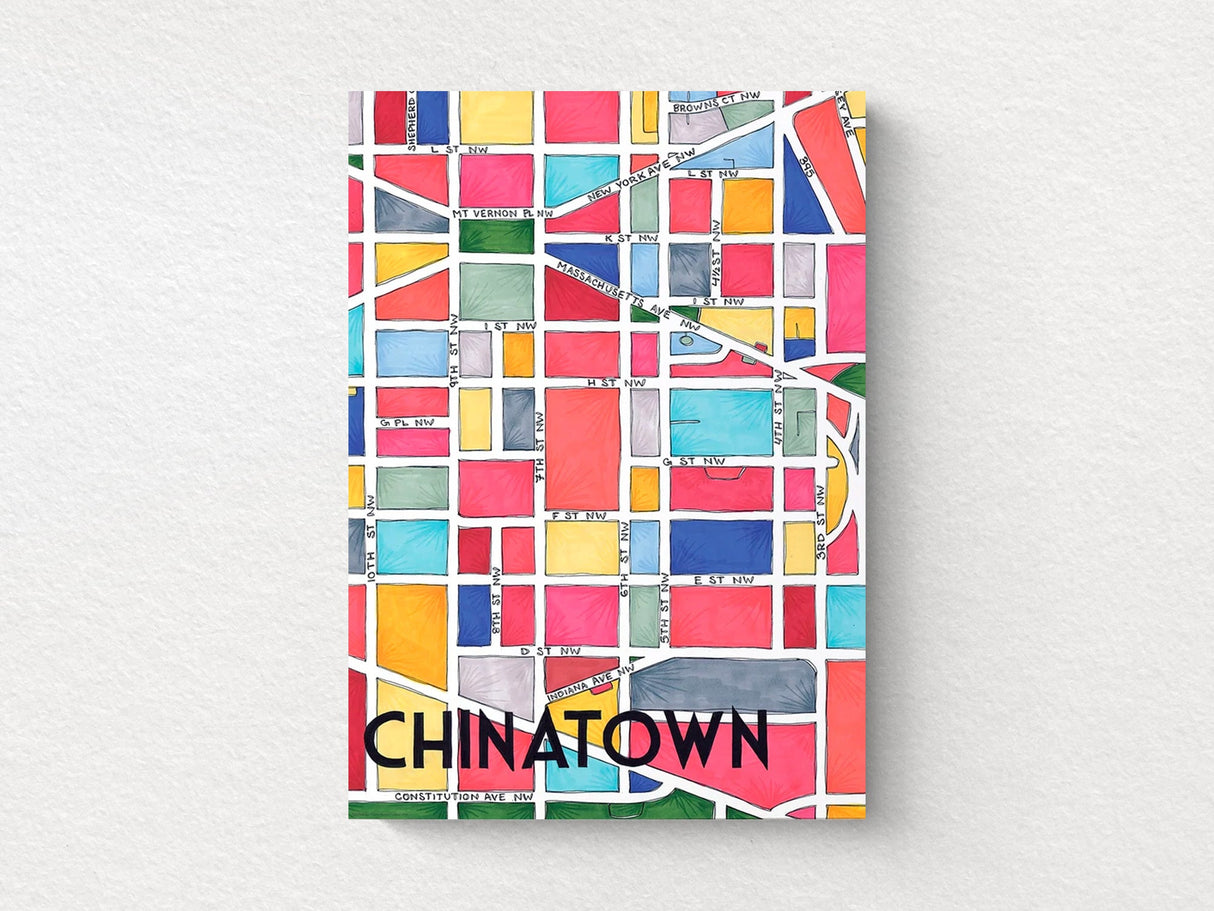 Chinatown Art Map Greeting Card