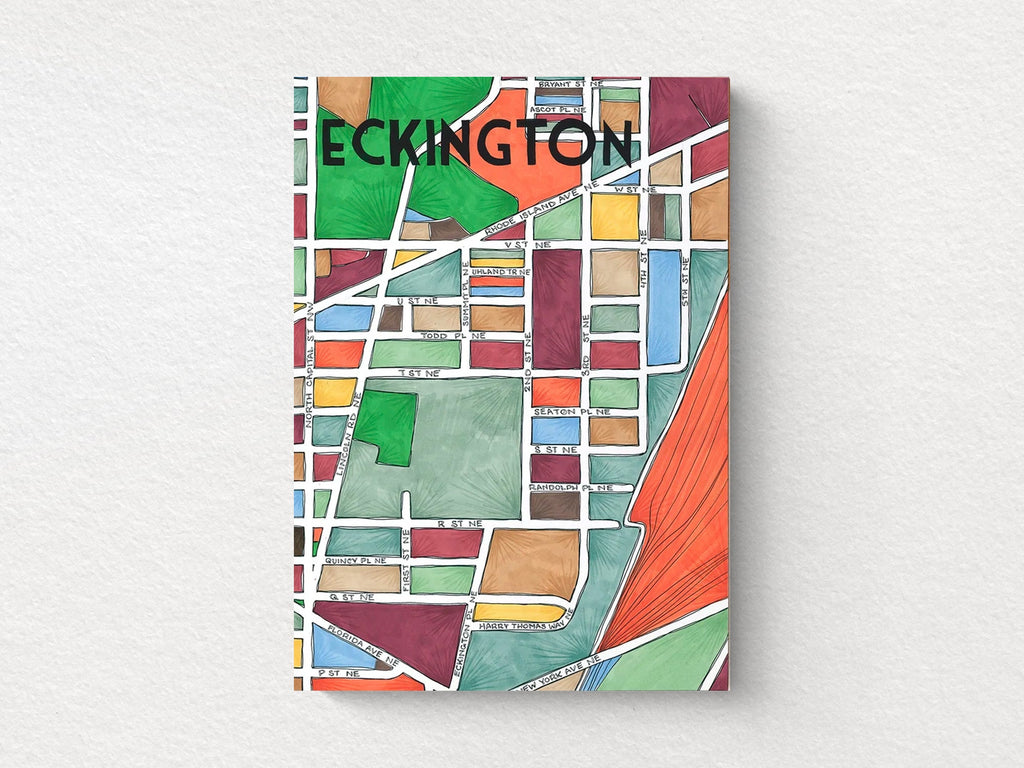 Eckington Art Map Greeting Card