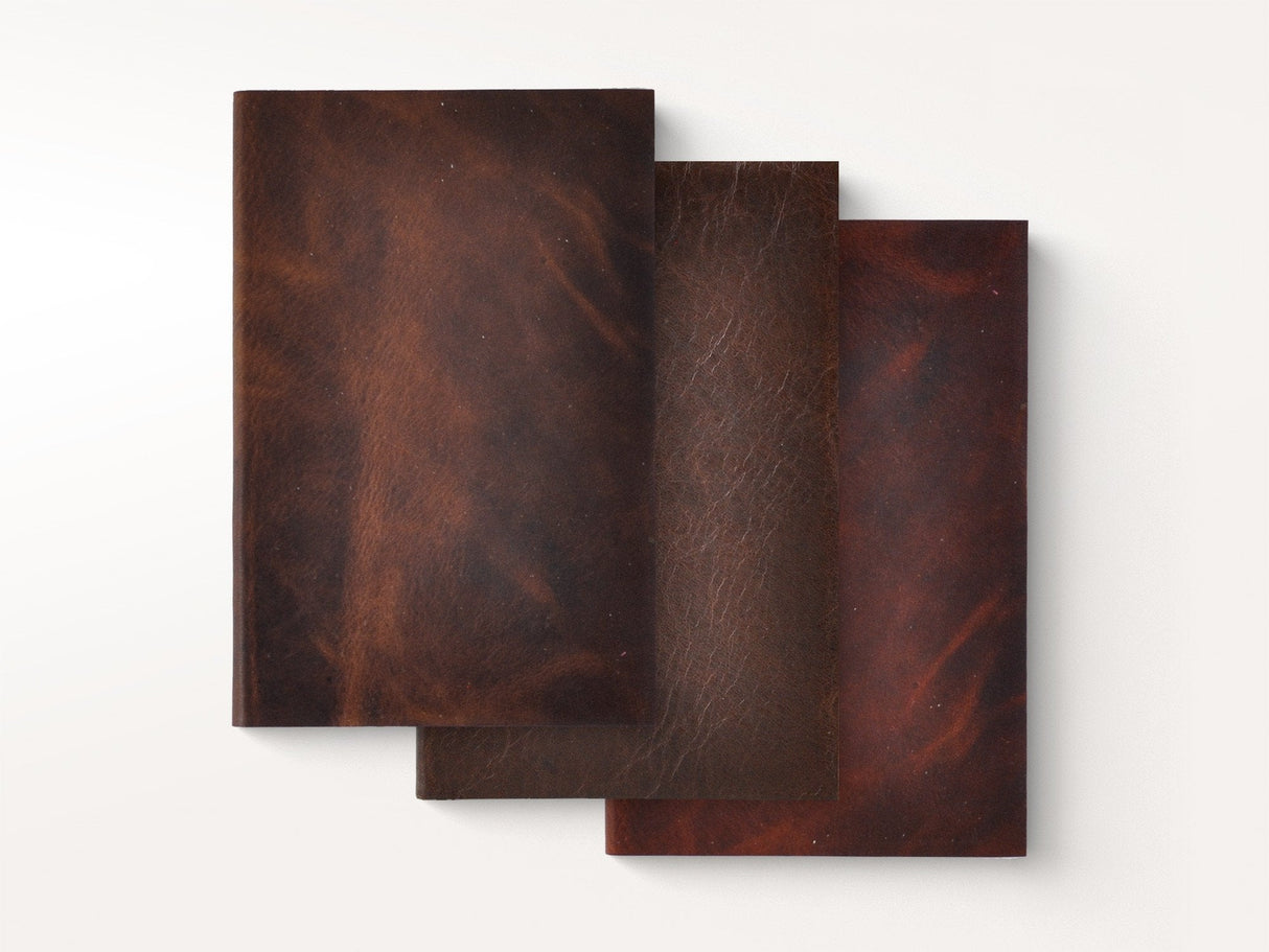 Essential Leather Pocket Notebook Set of 3