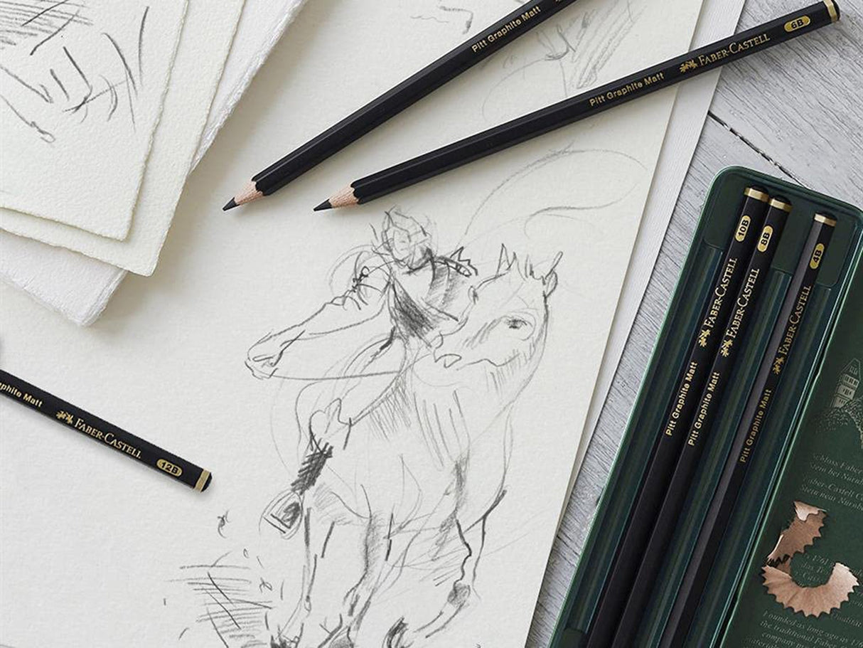 Faber Castell Pitt Graphite Matte Pencils, Set of 6