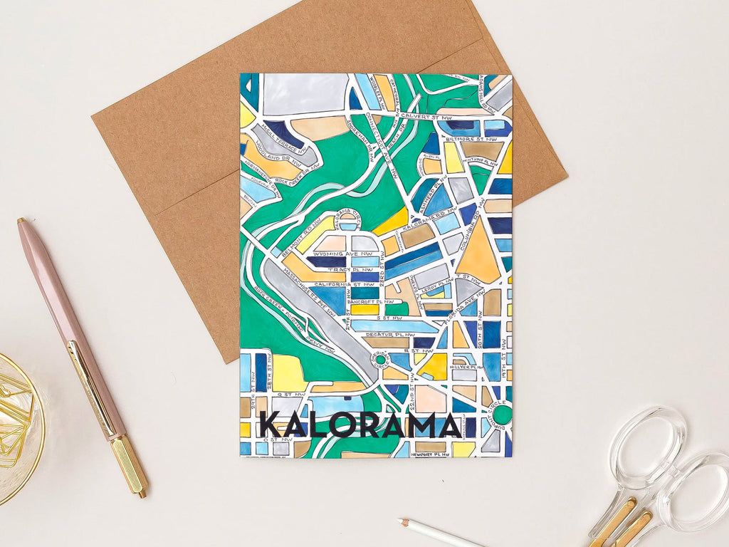 Kalorama Art Map Greeting Card