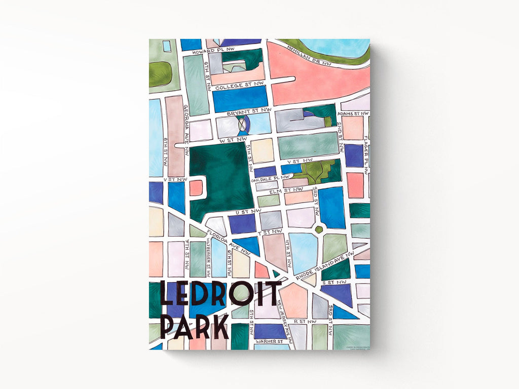 Ledroit Park Art Map Greeting Card
